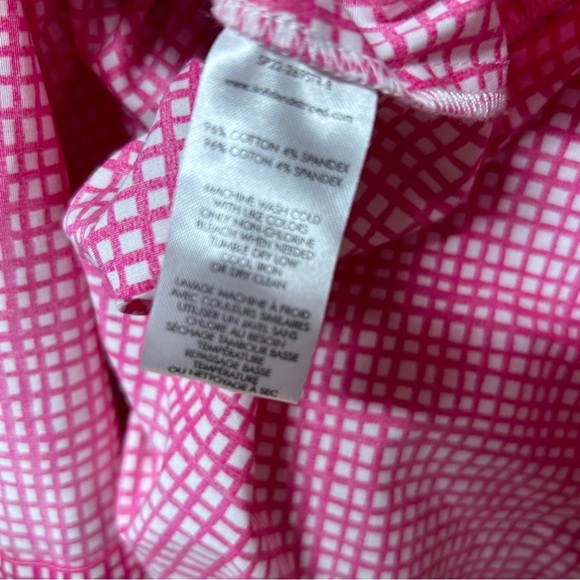 Solid & Stripes pink plaid tshirt dress with back cutout button up cotton - Picture 4 of 7